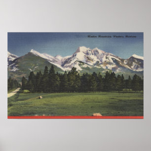Affiches Mountain View de mission dans MontanaMontana