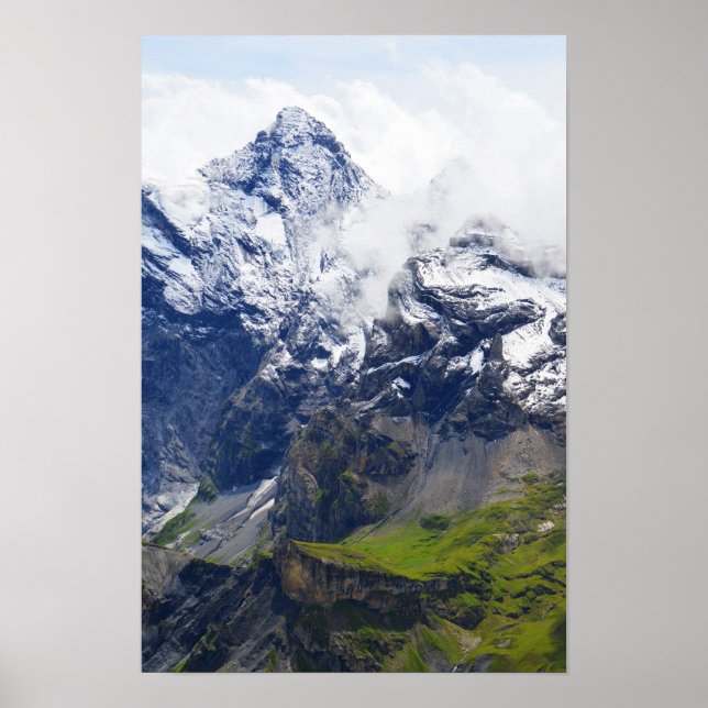 Affiches Mountainside in the Swiss alps (Devant)