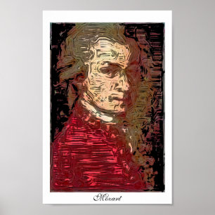 Affiches Mozart - Un portrait numérique