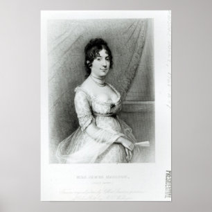 Affiches Mrs James Madison, Dolley Payne , c.1804-55