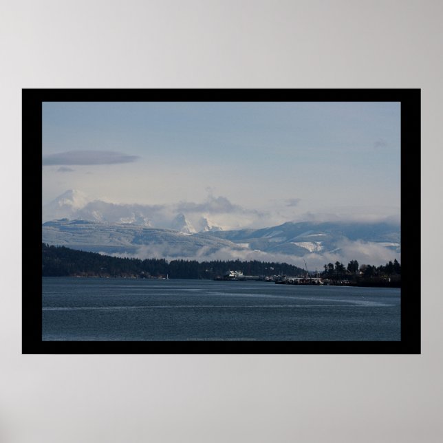 Affiches Mt. Baker, Guemes Island, and Rosario Strait (Devant)
