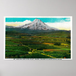 Affiches Mt. Capot de rivière de la rivière Hood