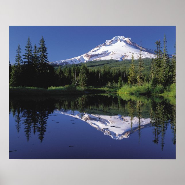 Affiches Mt. Hood And A Mirror Lake (Devant)