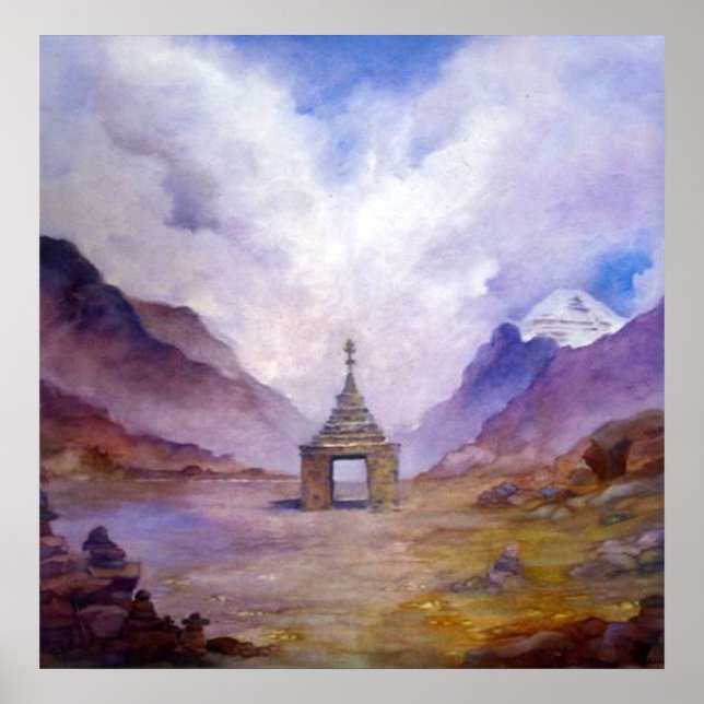 Affiches Mt Kailash Stupa Tibet par Lynda Vugler (Devant)