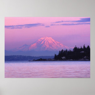 Affiches Mt. Rainier à Sunset, État de Washington.