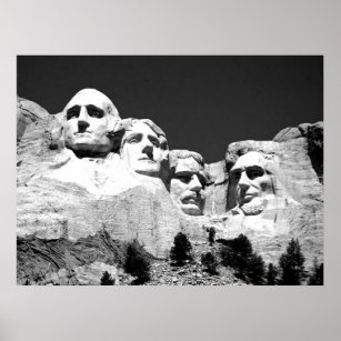 Affiches MT Rushmore Poster/ BW