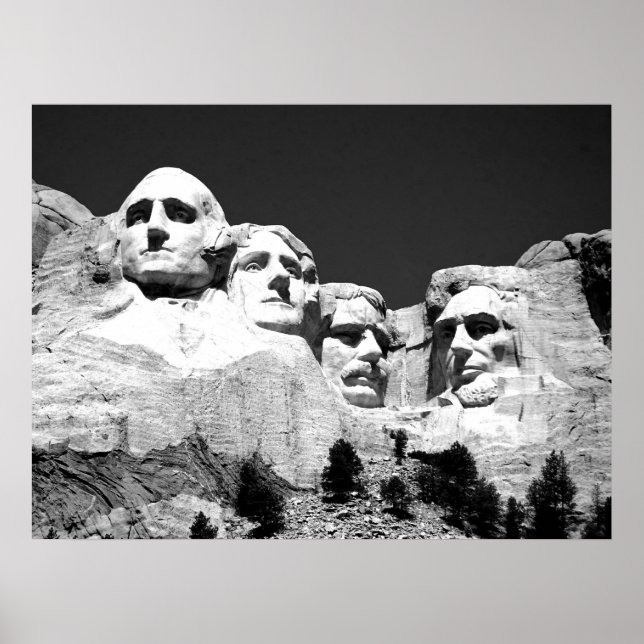 Affiches MT Rushmore Poster/ BW (Devant)