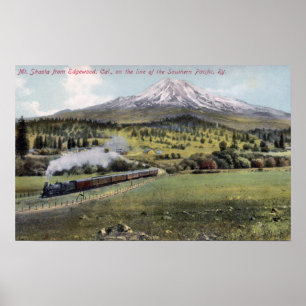 Affiches Mt. Shasta et rail Pacifique du sud