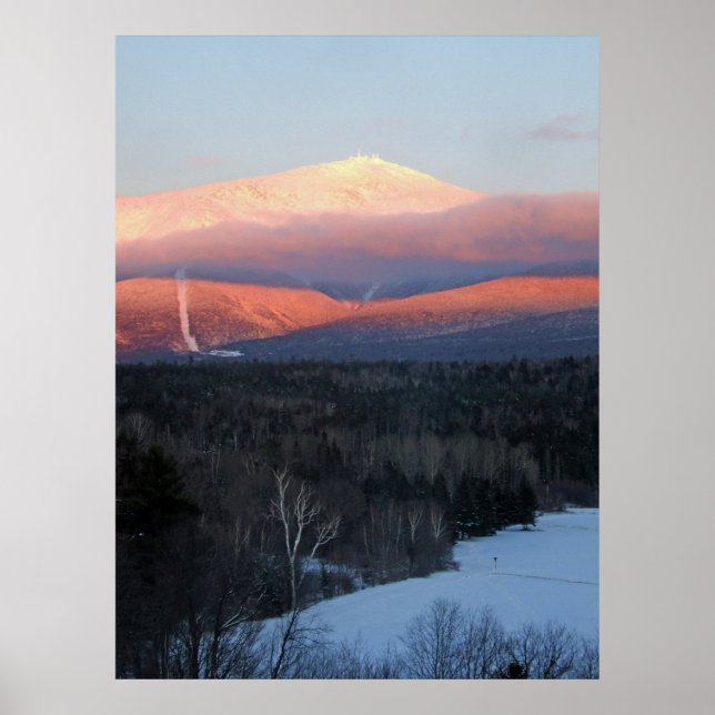 Affiches Mt Washington au coucher du soleil (Devant)
