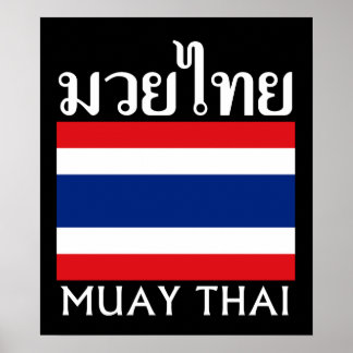 Affiches Muay Thai + Thailand Flag
