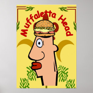 Affiches Muffaletta Chef Nouvelle Orléans Sandwich Nola