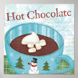 Affiches Mug de Noël au chocolat chaud