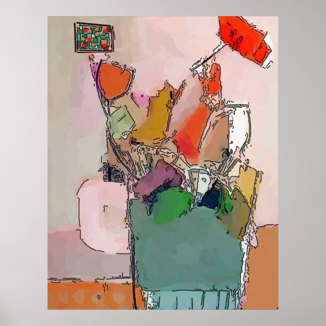 Affiches Mug et fleurs (Devant)