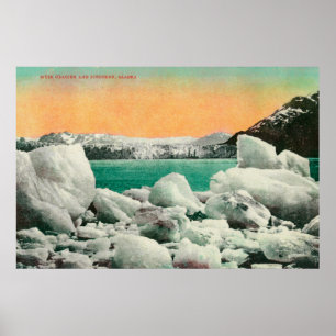 Affiches Muir Glacier and Icebergs in Alaska #1State