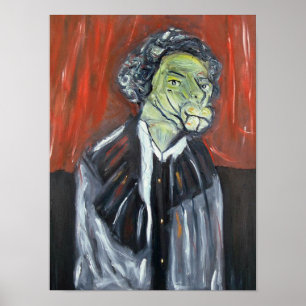 Affiches Mule Face à une femme par Donald Lee