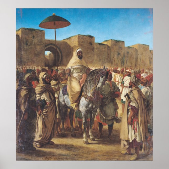 Affiches Muley Abd-ar-Rhaman, Le Sultan du Maroc (Devant)