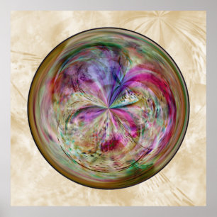 Affiches Multicolor bulle Abstraite Mandala