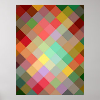 Affiches Multicolor Diamond Seamless 2