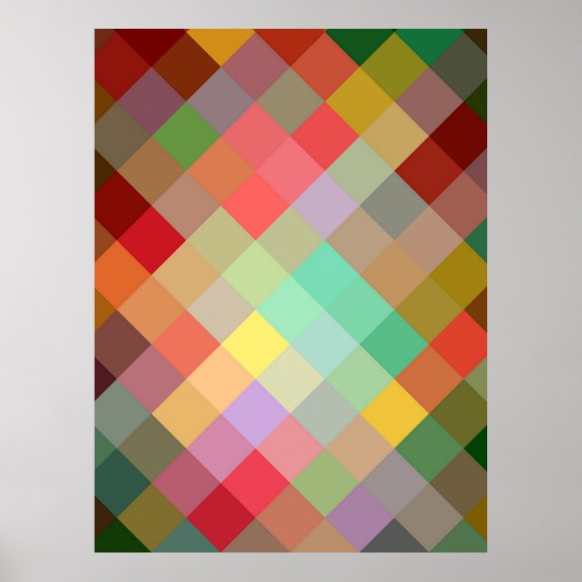 Affiches Multicolor Diamond Seamless 2 (Devant)