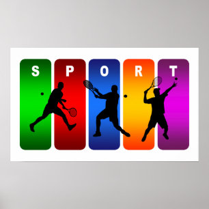 Affiches Multicolor Tennis Emblem (Male)