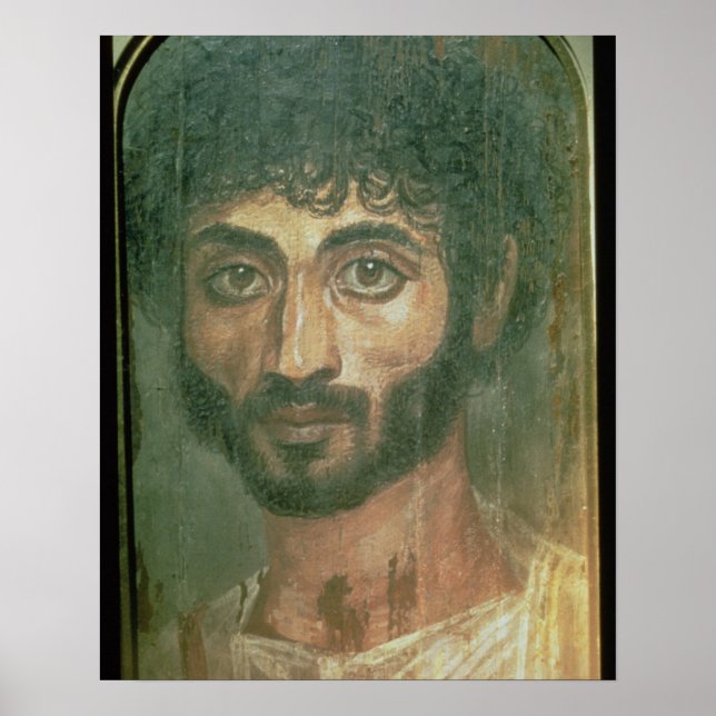 Affiches Mummy Portrait d'un homme, de Fayum, Romano-Egypti (Devant)