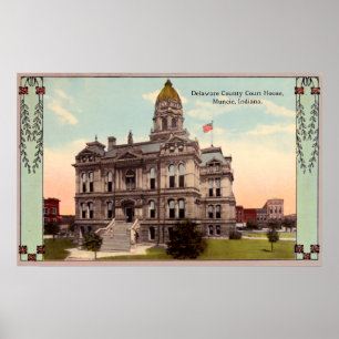 Affiches Muncie, Indiana Courthouse