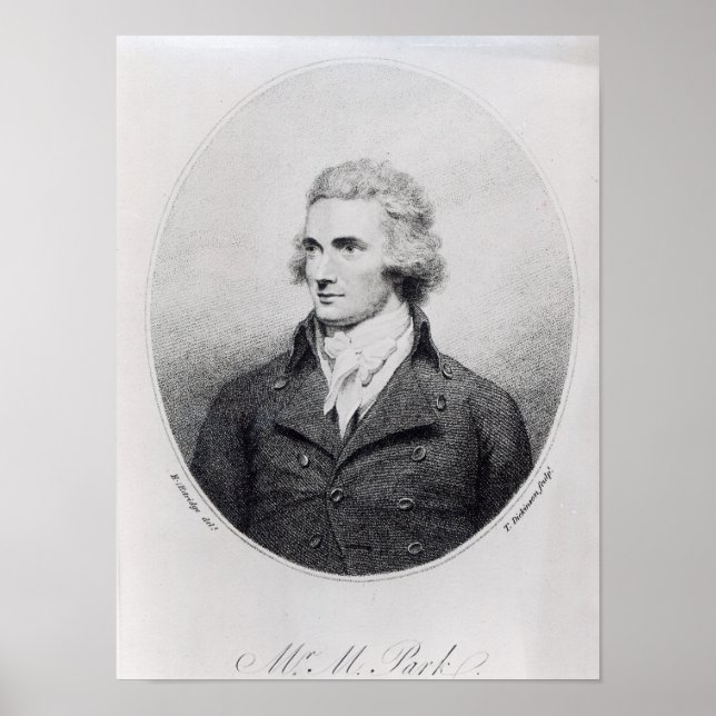 Affiches Mungo Park, gravé par T. Dickinson (Devant)