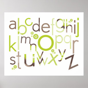 Affiches MUR ART :: TYPOGRAPHIE - alphabet tendance 1
