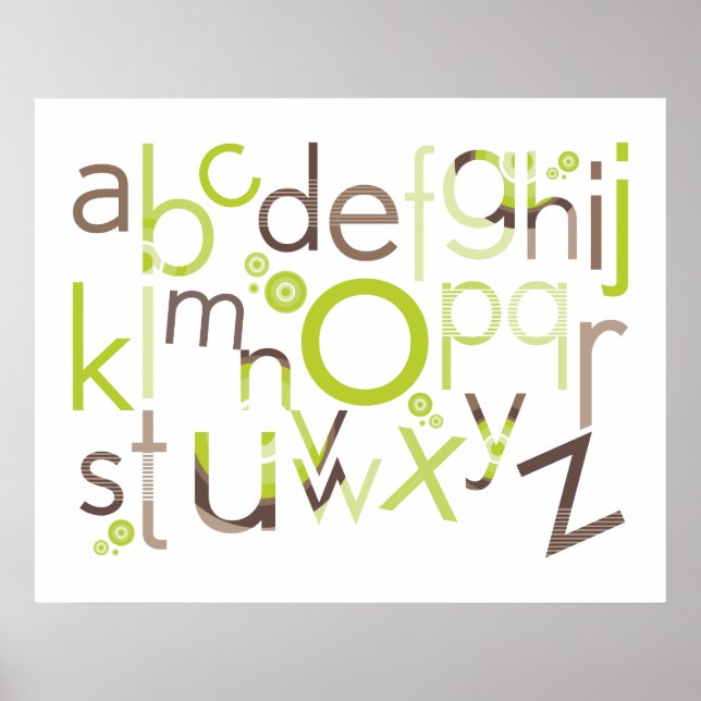 Affiches MUR ART :: TYPOGRAPHIE - alphabet tendance 1 (Devant)