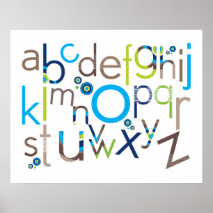 Affiches MUR ART :: TYPOGRAPHIE - alphabet tendance 3