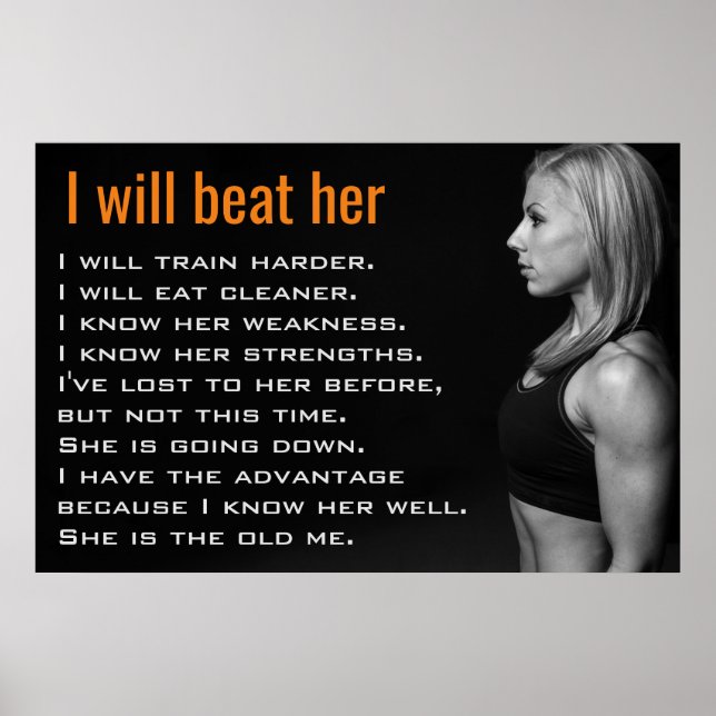 Affiches Muscles de femmes de gym | Motivation de l'entraîn (Devant)