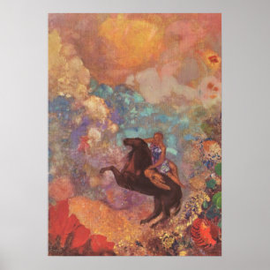 Affiches Muse auf Pegasus, Odilon Redon