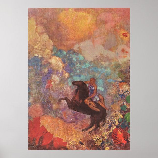 Affiches Muse auf Pegasus, Odilon Redon (Devant)