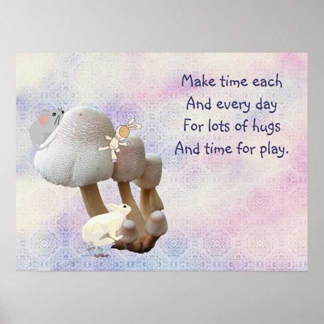Affiches Mushroom Baby Toy Playground & Poem (Devant)