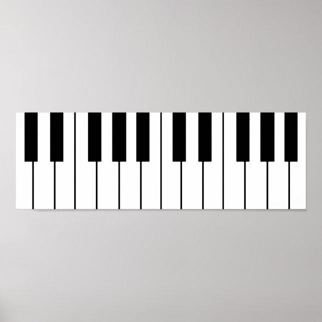Affiches music-themed piano keys (Devant)