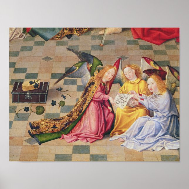 Affiches Musiciens anges du panneau droit du retable (Devant)