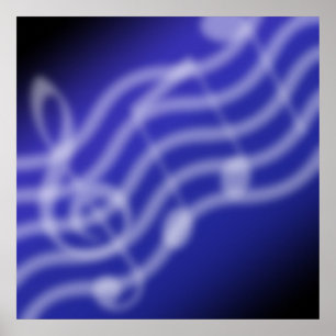 Affiches Musique bleue