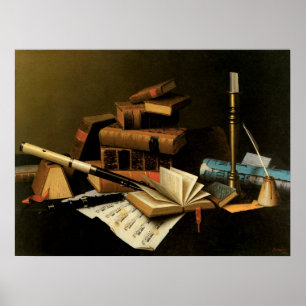 Affiches Musique et Littérature par William Harnett, Beaux-