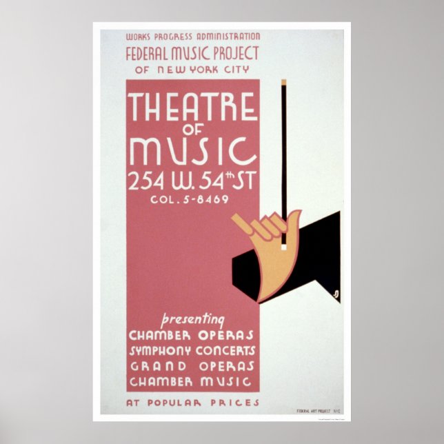 Affiches Musique fédérale New York 1940 WPA (Devant)