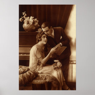 Affiches Musique Romantique Vintage, Amoureux de l'Amour et