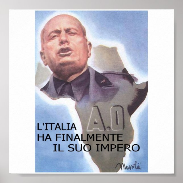 Affiches Mussolini Italie Afrique de l'Est (Devant)