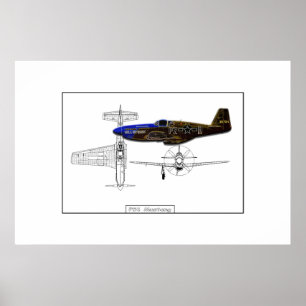 Affiches Mustang P51