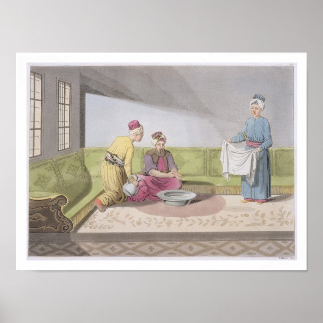 Affiches Musulman exécutant ses Ablutions, plaque 34 de Par (Devant)