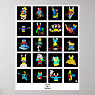 Affiches Muzak pour des monstres : Collage