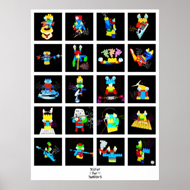 Affiches Muzak Pour Les Monstres : Collage (Devant)
