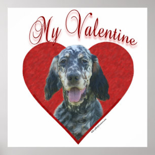 Affiches My English Setter Valentine