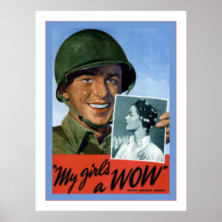Affiches My Girl's a WOW~Vintage World War 2