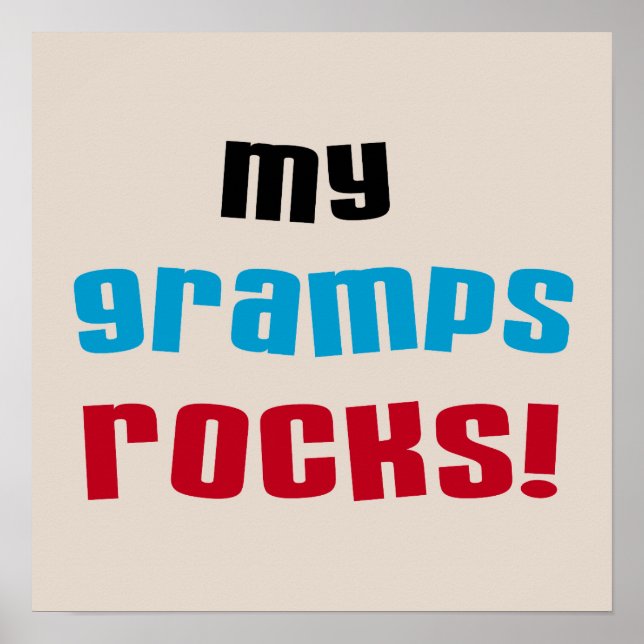 Affiches My Gramps Rocks T-shirts et cadeaux (Devant)