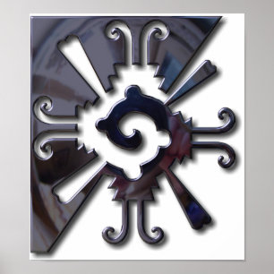 Affiches Myan Hunab Ku - chrome noir