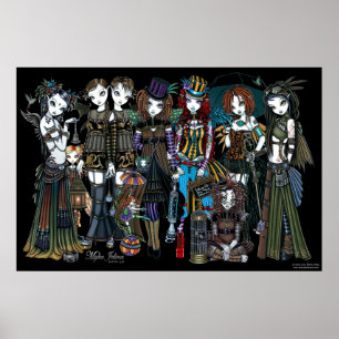 Affiches Myka Jelina Gothique Steampunk Tribal Circus Fairi